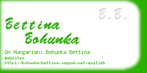 bettina bohunka business card